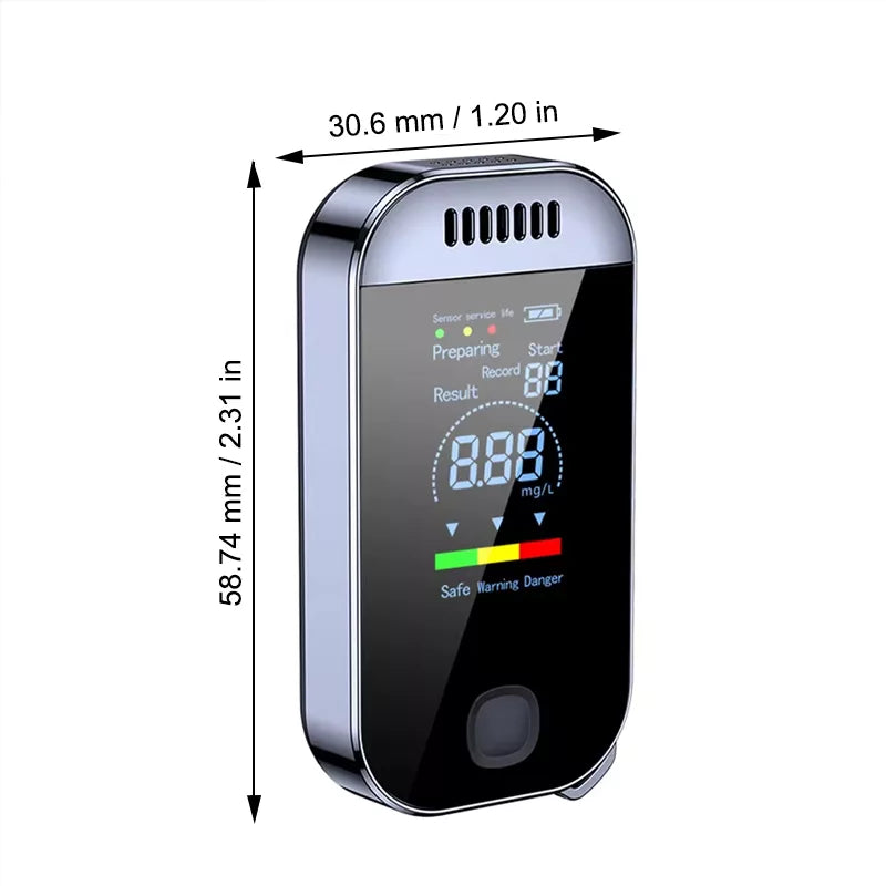 Portable Digital USB Breathalyzer Alcohol Tester