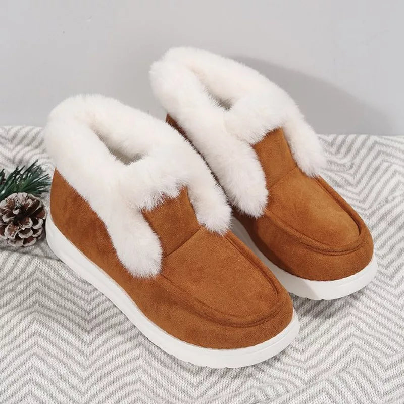 Women's Suede Lined Ankle Boots for Winter