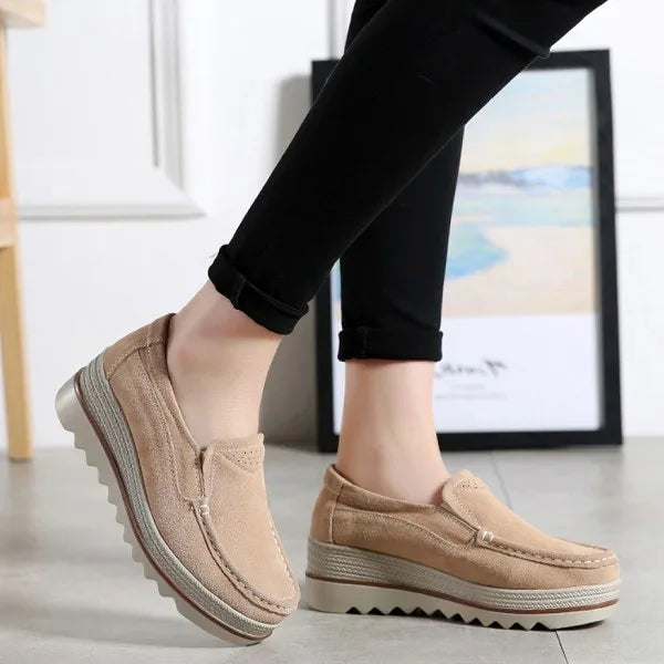 Women's Orthopedic Suede Leather Shoes for Wide Feet