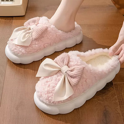 Women's warm winter fur slippers
