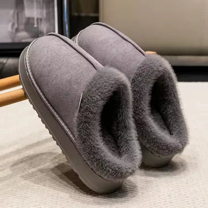 Warm and soft women's slippers with thick sole
