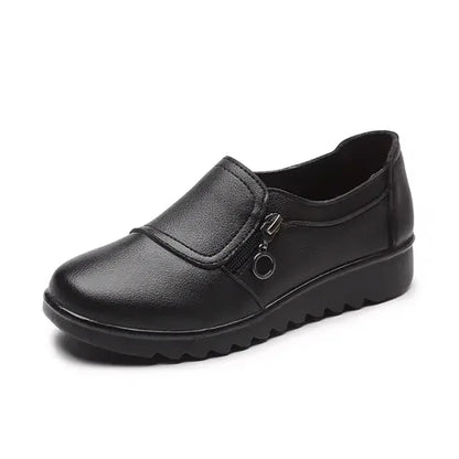 Women's genuine leather slip-on shoes
