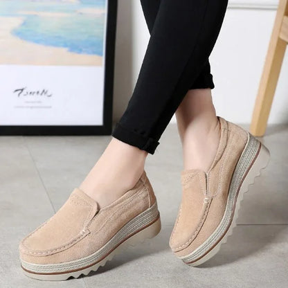 Women's Orthopedic Suede Leather Shoes for Wide Feet