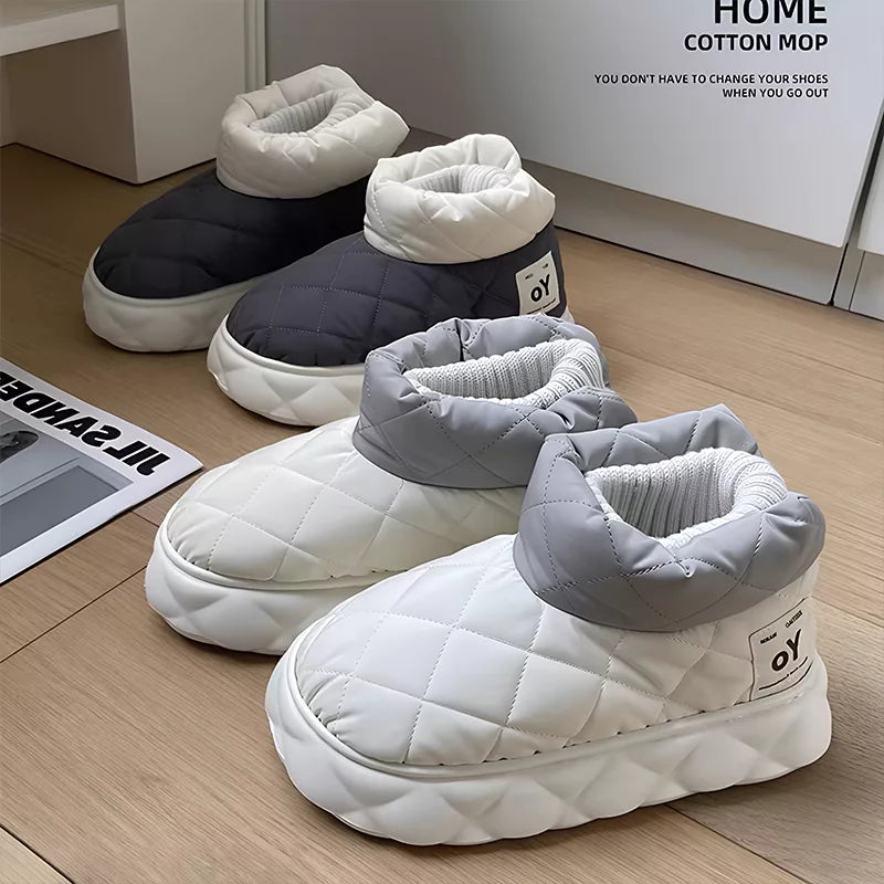 Waterproof Ankle Snow Boots Slip-On Shoes