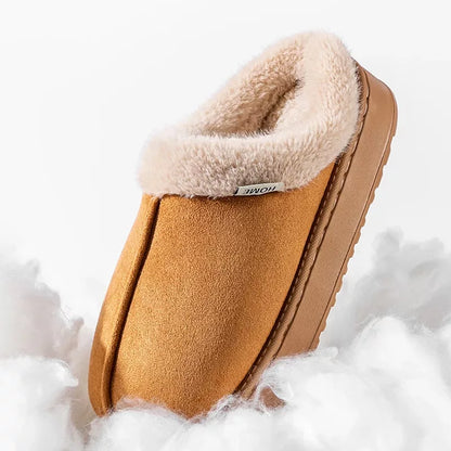 Warm and soft women's slippers with thick sole