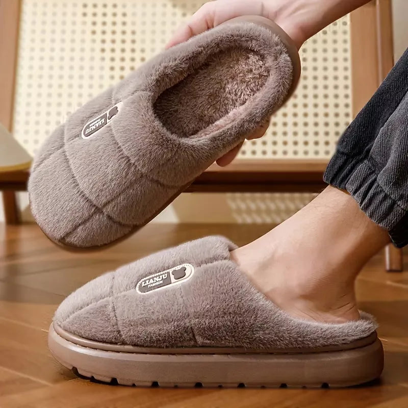 Warm House Slippers with Thick Sole