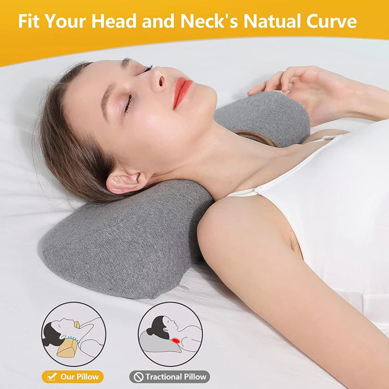 Ergonomic Cervical Pillow in Orthopedic Memory Foam for Side Sleeping