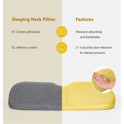 Ergonomic Cervical Pillow in Orthopedic Memory Foam for Side Sleeping