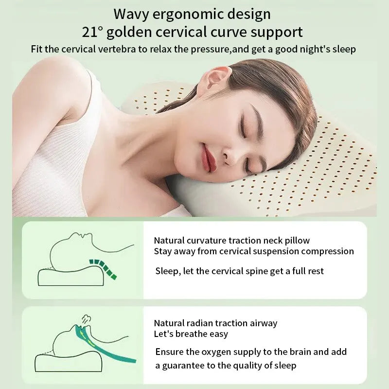 Orthopedic Cervical Pillow in Natural Latex with Memory Foam - Ideal Comfort and Support
