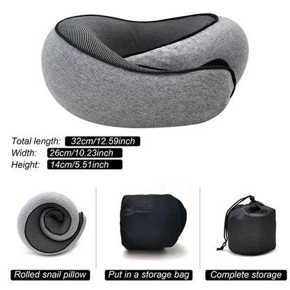 U-Shaped Memory Foam Travel Pillow - Adjustable Neck Support