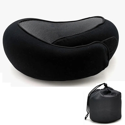 U-Shaped Memory Foam Travel Pillow - Adjustable Neck Support