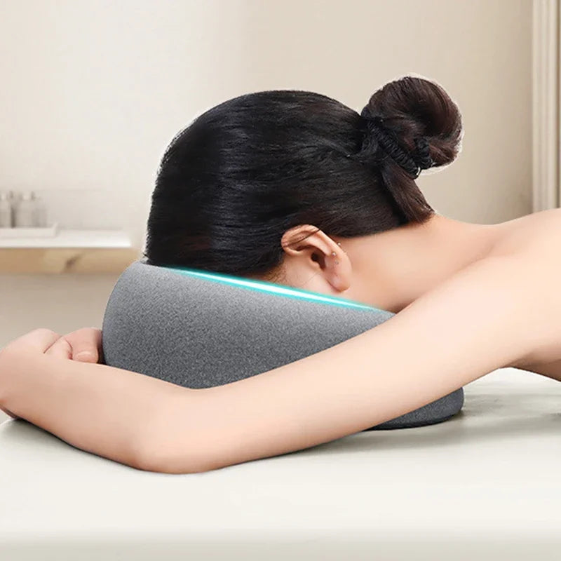 Ergonomic Memory Foam Pillow for Face-Down Rest with Towel