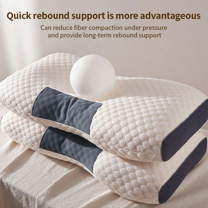 Ergonomic Orthopedic Cervical Pillow in Soy Fiber for Comfortable Sleep
