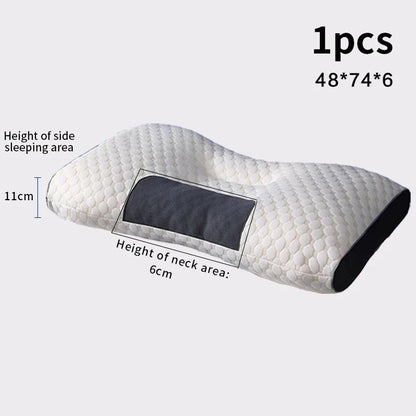Ergonomic Orthopedic Cervical Pillow in Soy Fiber for Comfortable Sleep