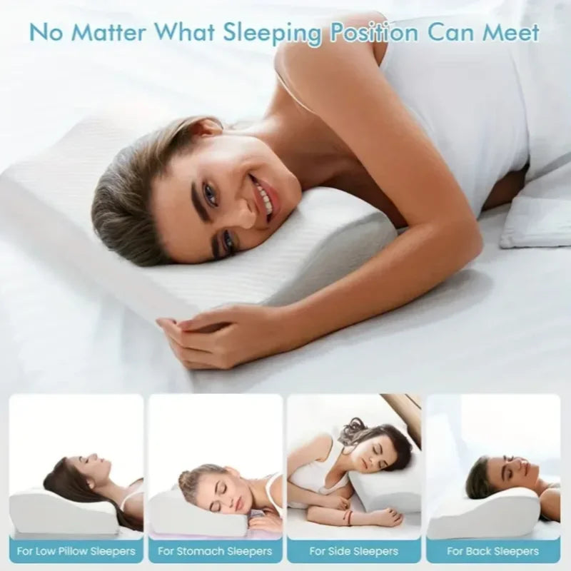 Ergonomic Orthopedic Memory Foam Pillow for Cervical - Ideal Neck Support and Sleep