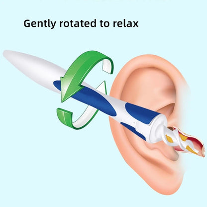 Spiral Earwax Removal Device with 16 Soft Tips for Adults and Children