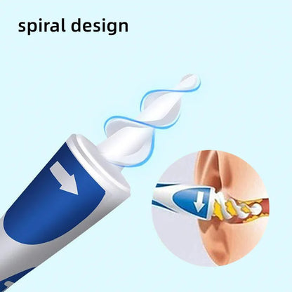 Spiral Earwax Removal Device with 16 Soft Tips for Adults and Children