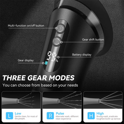 EarClean - Earwax Removal Device with Reservoir and Temperature Sensor