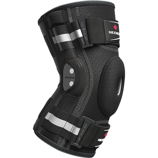 Orthopedic Hinged Knee Brace with Lateral Stabilizers and Gel Pad for Knee Pain and Meniscal Support