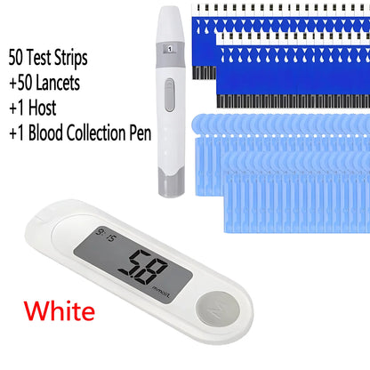 Portable Glucometer for Blood Glucose Monitoring with 50 Test Strips and Lancets – Quick Tests and Accurate Results