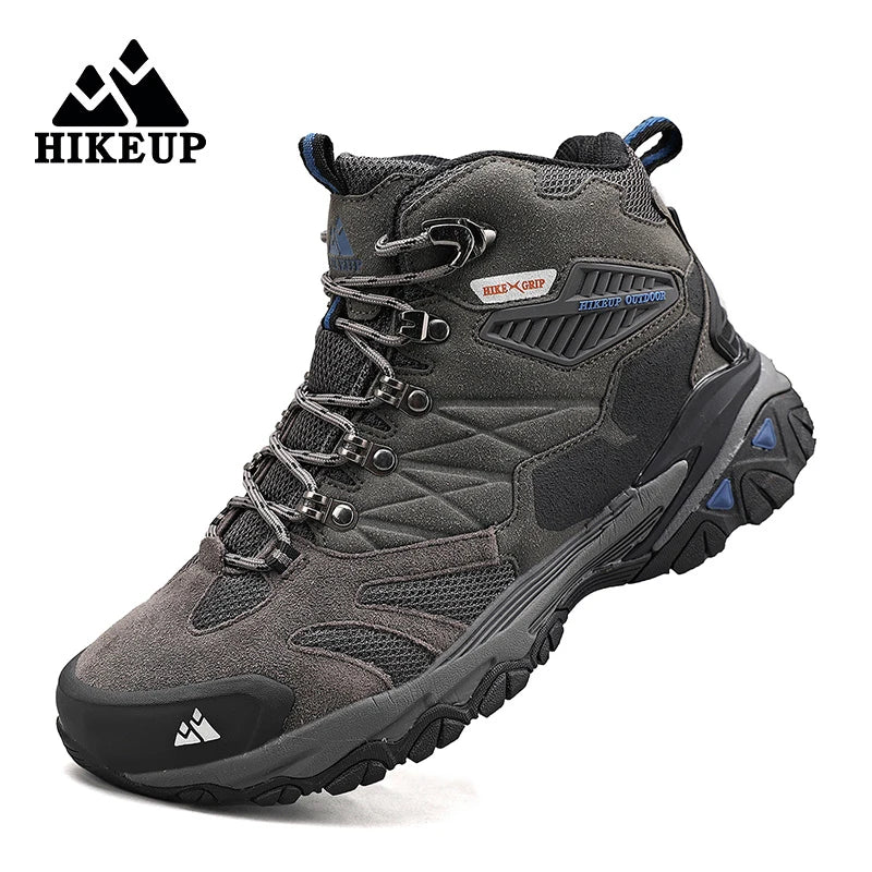 HIKEUP - Men's Winter Suede Leather Boot for Breathable Trekking