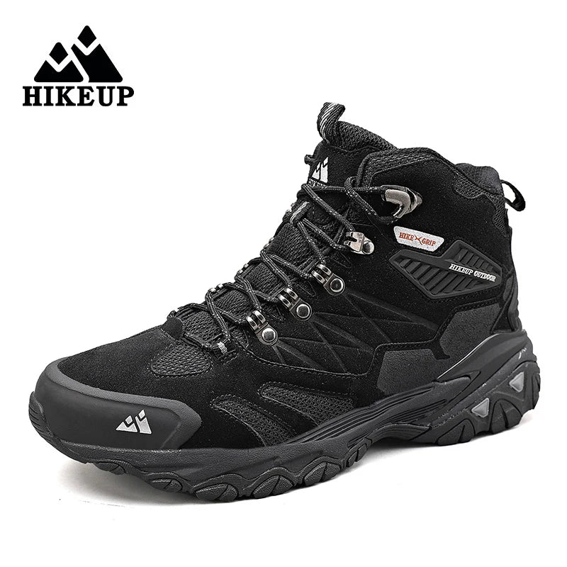 HIKEUP - Men's Winter Suede Leather Boot for Breathable Trekking
