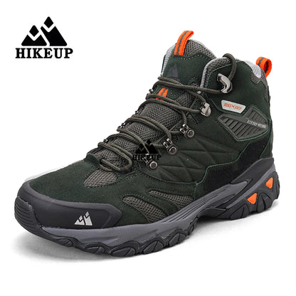 HIKEUP - Men's Winter Suede Leather Boot for Breathable Trekking