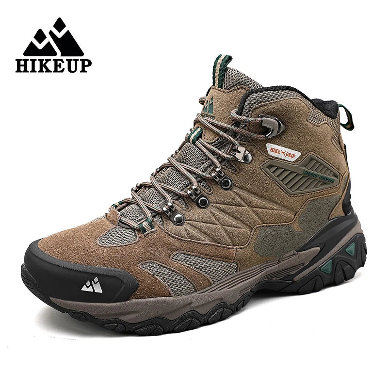 HIKEUP - Men's Winter Suede Leather Boot for Breathable Trekking