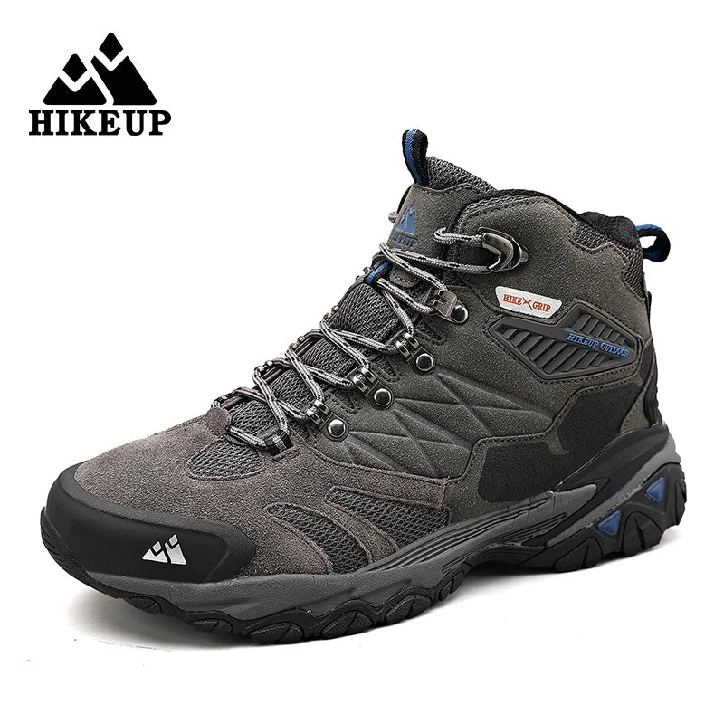 HIKEUP - Men's Winter Suede Leather Boot for Breathable Trekking