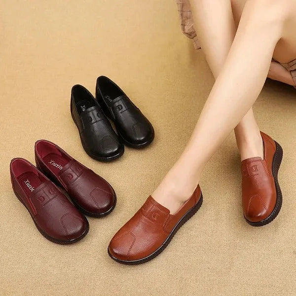 Wide Slip-Resistant Loafers Casual Shoes for Women