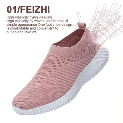 Women's Slip-On Shoes Pink - Lightweight and Comfortable Sneakers for Walking