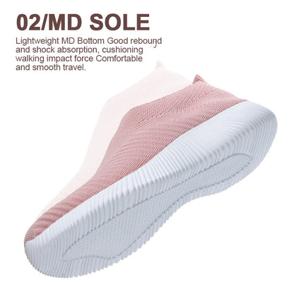 Women's Slip-On Shoes Pink - Lightweight and Comfortable Sneakers for Walking