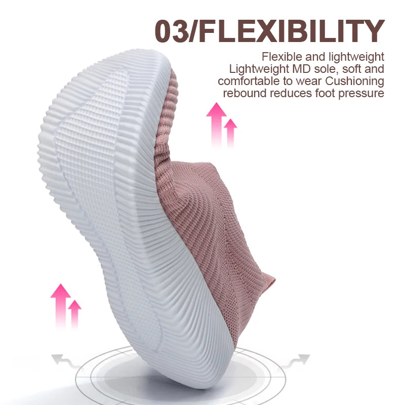Women's Slip-On Shoes Pink - Lightweight and Comfortable Sneakers for Walking