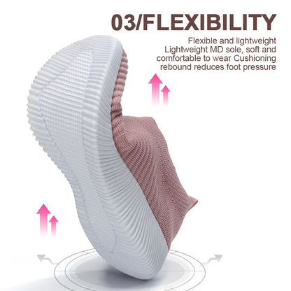 Women's Slip-On Shoes Pink - Lightweight and Comfortable Sneakers for Walking