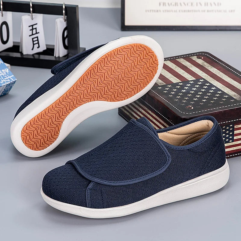 Light Orthopedic Shoes for Diabetics with Adjustable Closure and High Arch Support