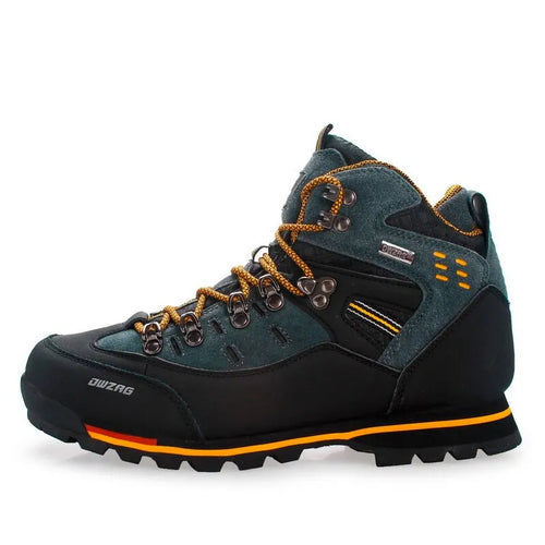 Men's Trekking Shoes - Leather Mountain Boots for Hiking and Mountaineering