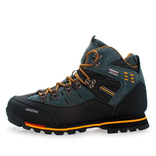 Men's Trekking Shoes - Leather Mountain Boots for Hiking and Mountaineering