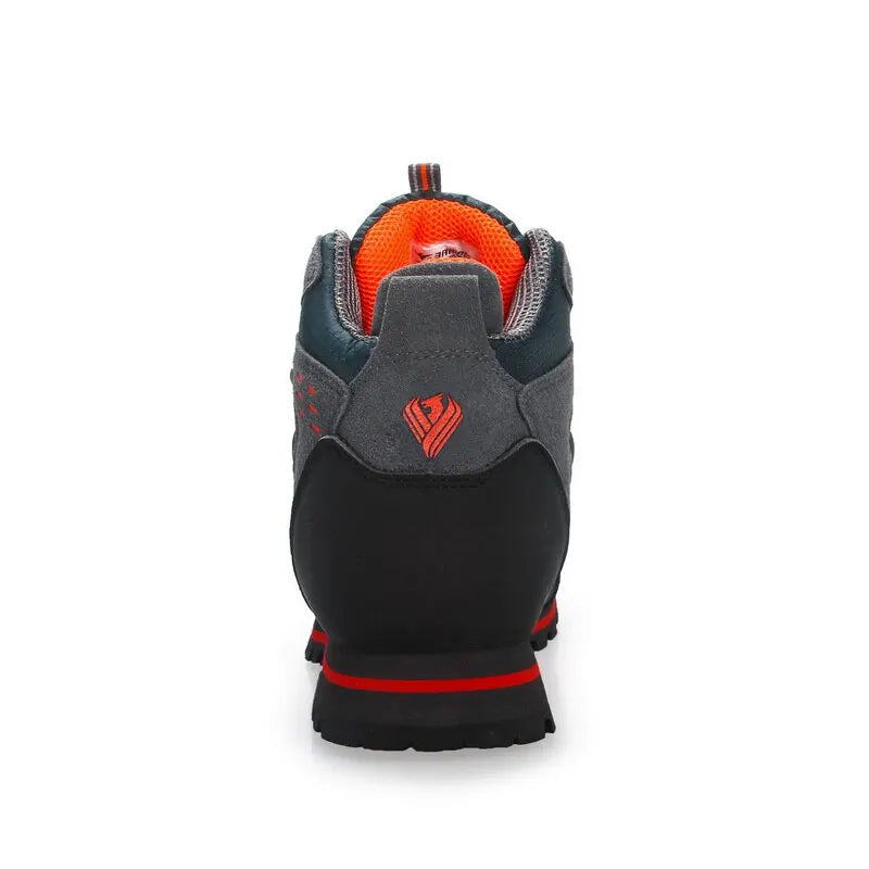 Men's Trekking Shoes - Leather Mountain Boots for Hiking and Mountaineering