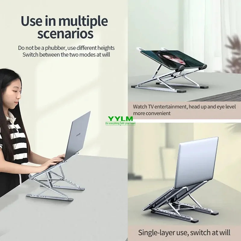 Adjustable Aluminum Laptop Stand - Ergonomic Laptop Support