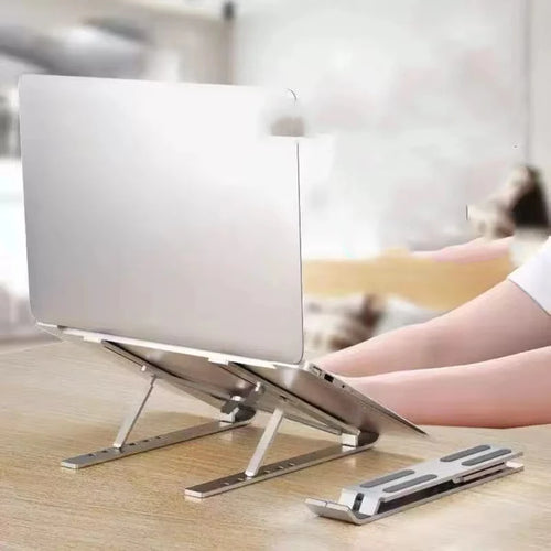 Foldable Aluminum Laptop Stand - Ergonomic and Ventilated Design