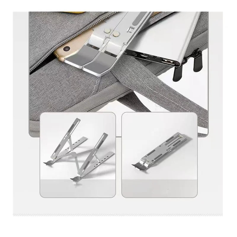 Foldable Aluminum Laptop Stand - Ergonomic and Ventilated Design