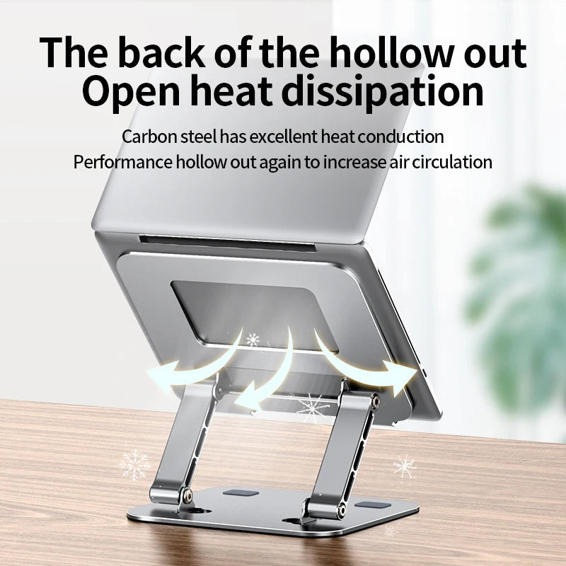 Adjustable Aluminum Alloy Tablet Stand - Foldable and Portable