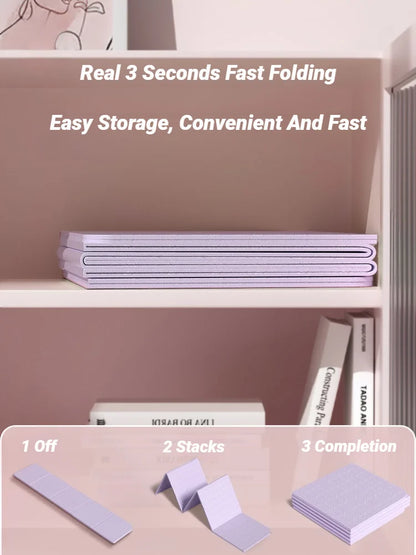 Foldable Eco-Friendly Non-Slip Yoga Mat for Fitness and Pilates 183x61 cm