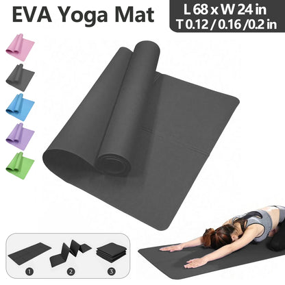 Professional Foldable Yoga Mat in Eco-friendly EVA for Fitness and Pilates 3mm/4mm/6mm