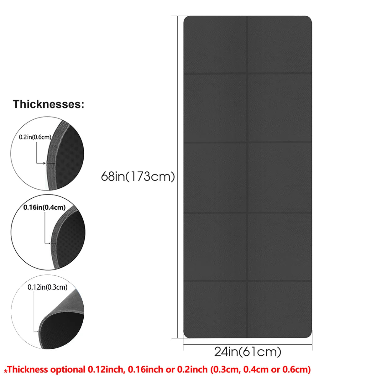 Professional Foldable Yoga Mat in Eco-friendly EVA for Fitness and Pilates 3mm/4mm/6mm