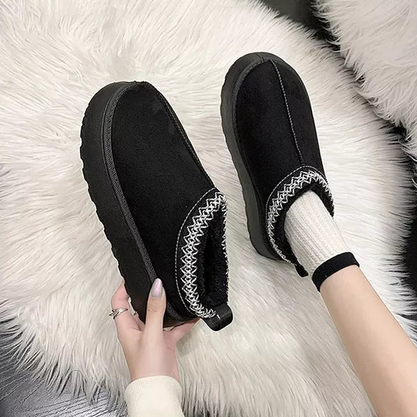 Women's Warm Wool Slippers with Platform Shoes