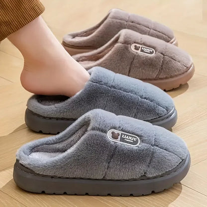 Warm House Slippers with Thick Sole