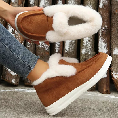 Women's Suede Lined Ankle Boots for Winter