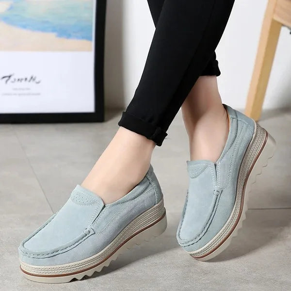 Women's Orthopedic Suede Leather Shoes for Wide Feet