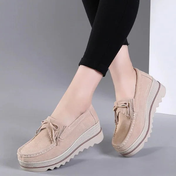 Women's Orthopedic Suede Leather Shoes for Wide Feet